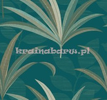 Tapeta Art Déco liście palmy w zieleni