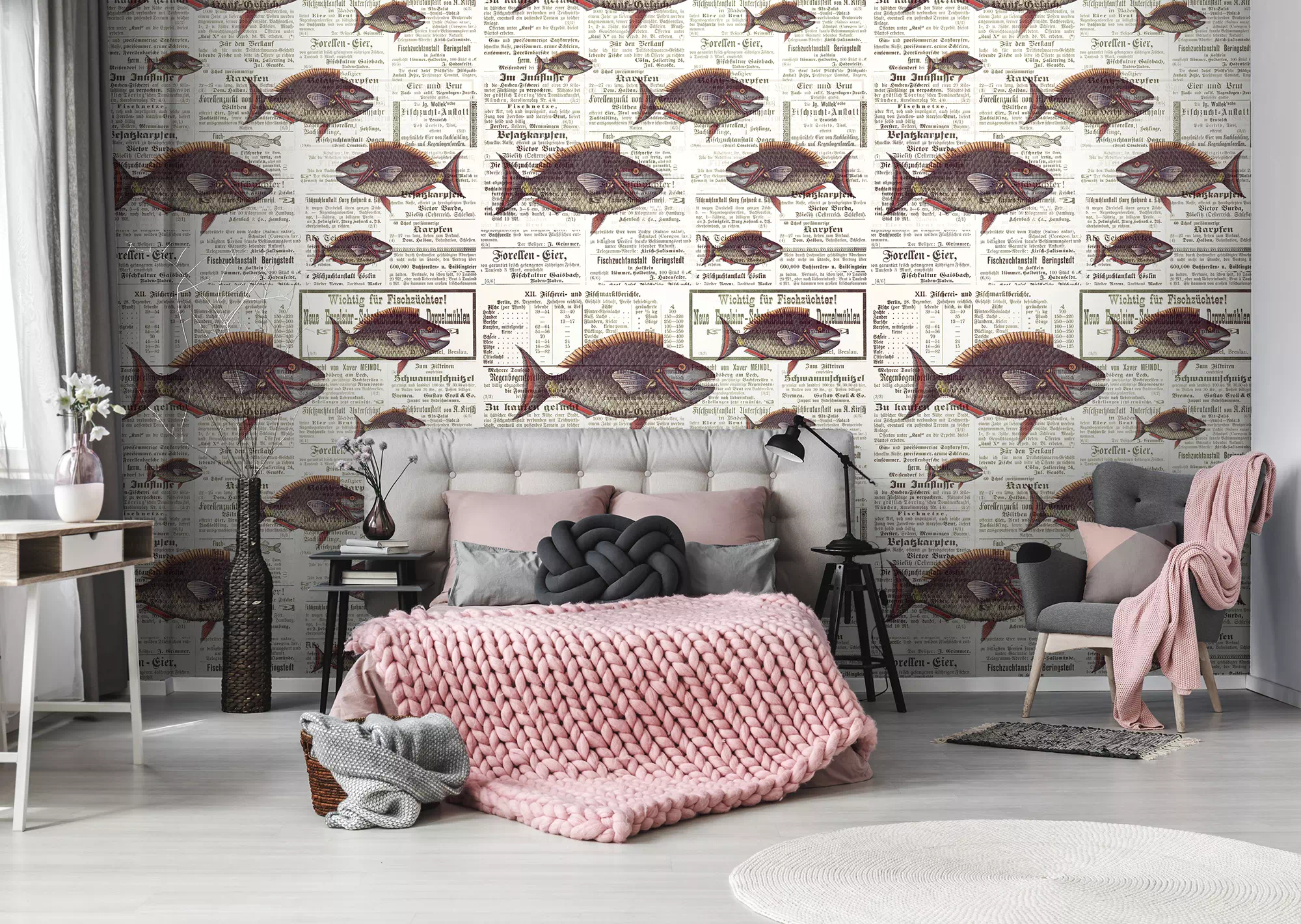 FOTOTAPETA 13691 PIRANIE NA STAREJ GAZECIE