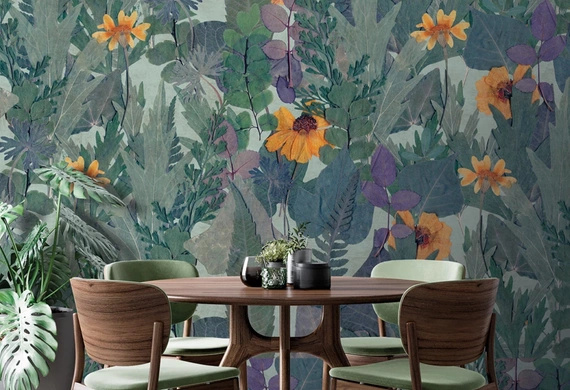 Tapeta Mural Herbarium Flowers HED27291 kwiaty