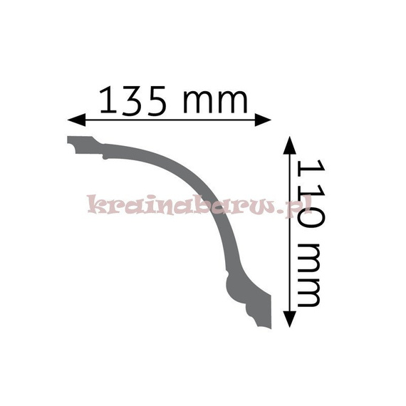 Listwa sufitowa zdobiona LGZ-05 240 x 11 x 13,5cm