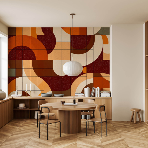 Tapeta artystyczna Wallart Retro abstrakcja mozaika geometryczna