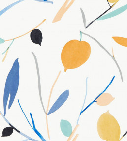 Tapet Scion Zanzibar 111995 liscie owoce abstrakcja