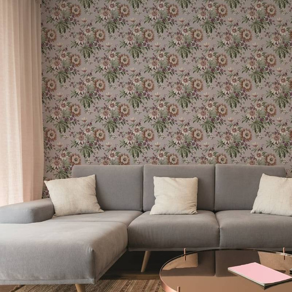 Tapeta 116634 kwiaty na fioletowym tle