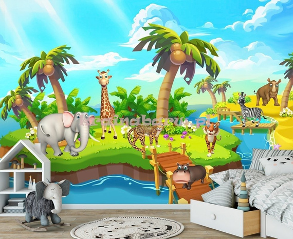 Fototapeta 13328 Dzikie zwierzęta na wyspie