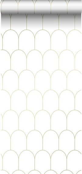 Tapeta 139139 łuki w stylu Art Deco biało złote