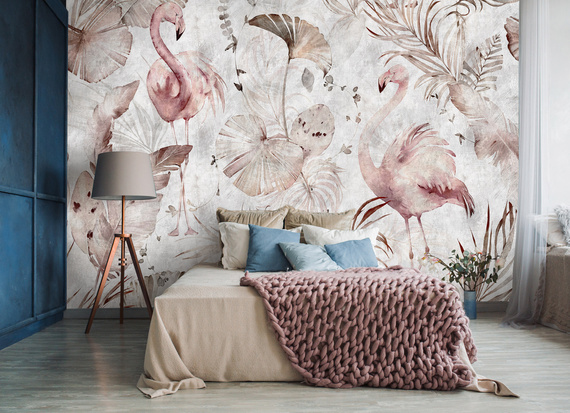 Fototapeta 15097 Flamingi, liście