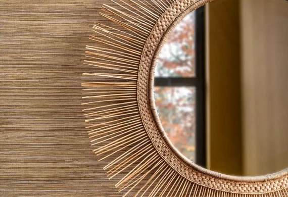 Tapeta TA25047 Thaiti tło  plecionka brązowe z niebieskim