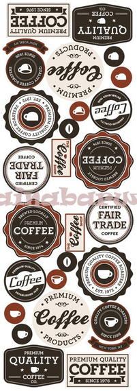 Naklejki na ścianę KAWA ETYKIETY SPN57