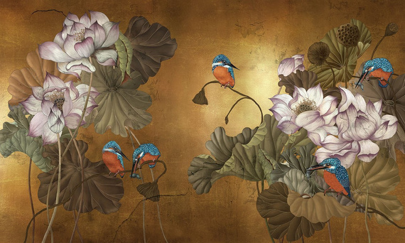 Fototapeta na flizelinie Kwiaty i Ptaki Allia