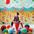 Mural dla dzieci 112647 Bajeczny Cyrk karuzele zwierzęta balony