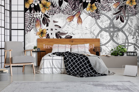 Fototapeta 13581 Złote kwiaty na plecionce