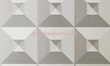 Tapeta geometryczna iluzja 3D kwadraty trójkąty w czterech odcieniach szarości  wyczuwalną w dotyku strukturą 
