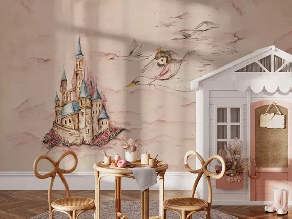 Fototapeta dla dzieci Swan Princess zamek księżniczka