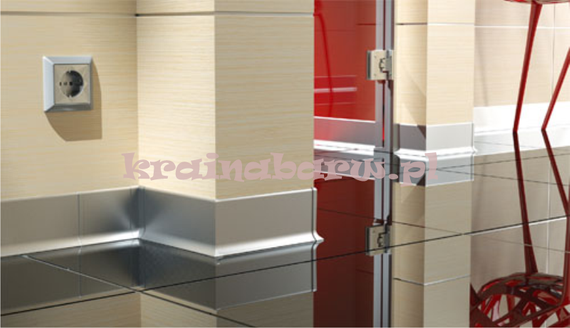 Listwa przypodłogowa aluminiowa LP59 250 x 1 x 5,9cm