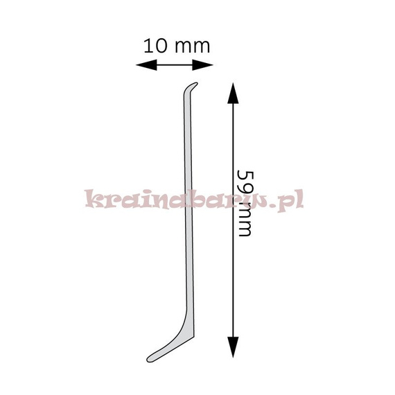 Listwa przypodłogowa aluminiowa LP59 250 x 1 x 5,9cm