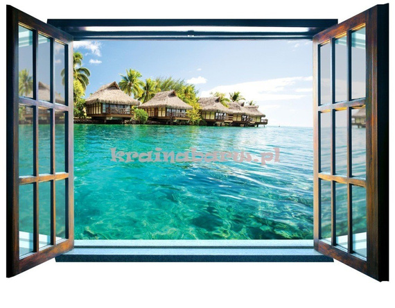Fototapeta na flizelinie 825VEZ4 Hawaje widok przez otwarte okno