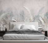Fototapeta Liście palmy szare 3D