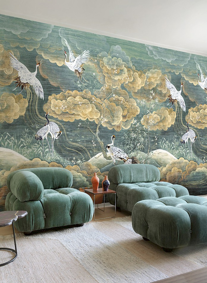 Mural Masureel Byobu DGTRA4011- 4013 żurawie