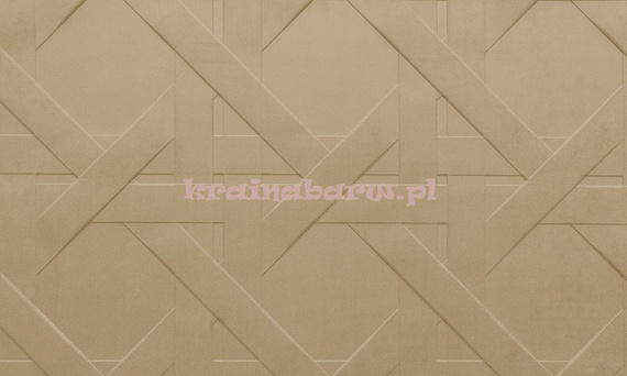 Luksusowa tapeta geometryczna 3D przeplatane linie w beżu