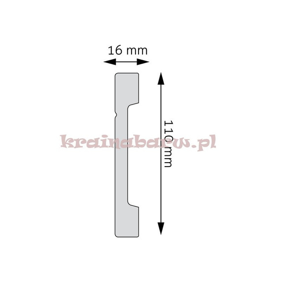 Listwa przypodłogowa LPC-20M 244 x 1,6 x 11cm