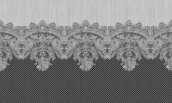 Ekskluzywny mural kwiaty koronki Flamenco I