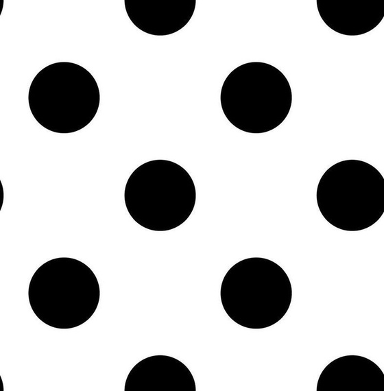 Tapeta 100104 czarno biały kropki