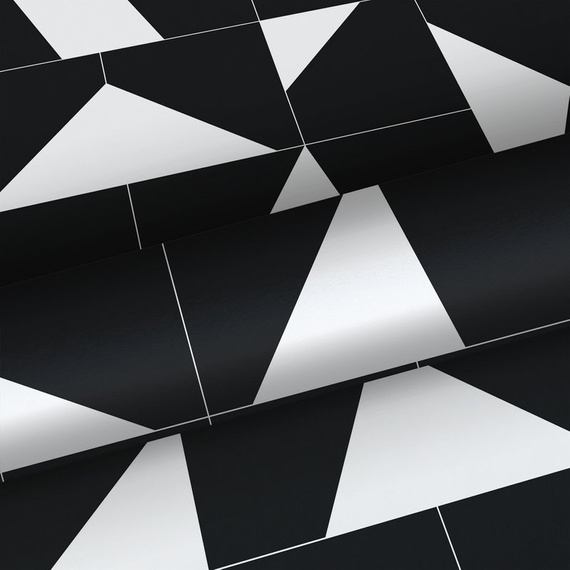 Tapeta 139087 geometryczna czarno biała