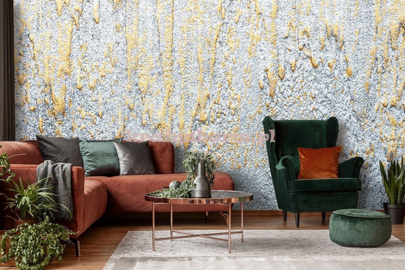 Fototapeta 13591 Złoto srebrny tynk