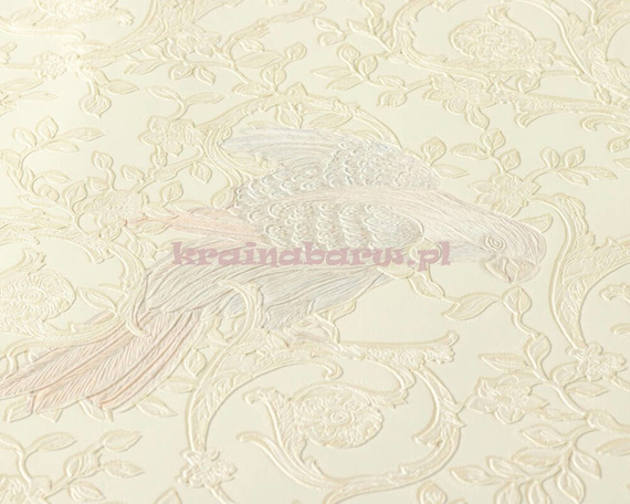 Ekskluzywna tapeta Versace IV Pod papugami w bieli