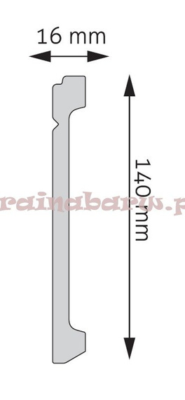 Listwa przypodłogowa LPC-30 244 x 14 x 1,6cm