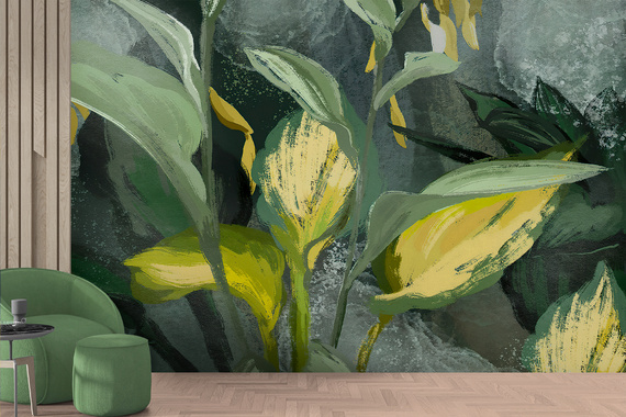 Fototapeta Kompozycja Egzotycznych Liści