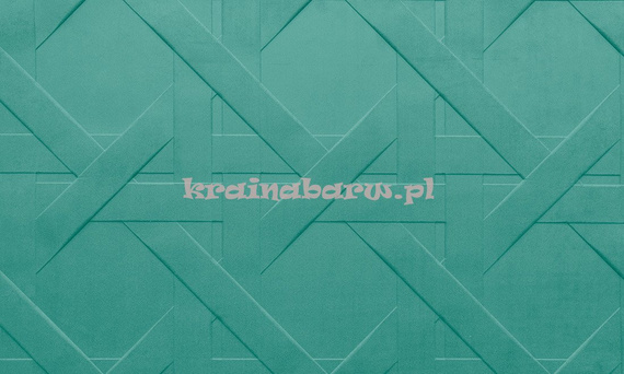 Luksusowa tapeta geometryczna 3D przeplatane linie w szmaragdowej zieleni