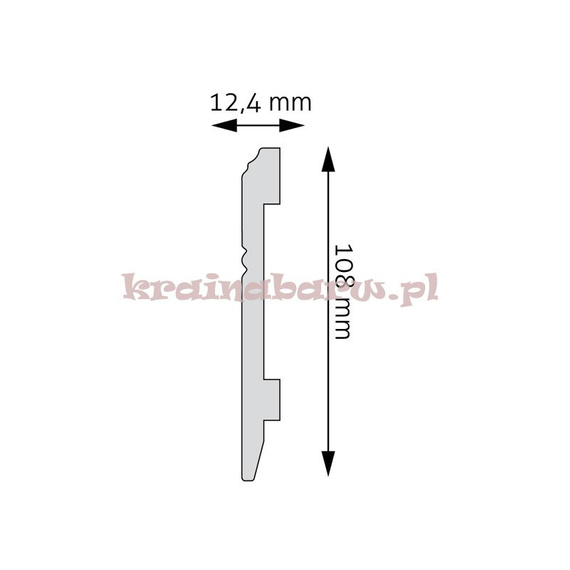 Listwa przypodłogowa LPC-18M 244 x 1,24 x 10,8cm