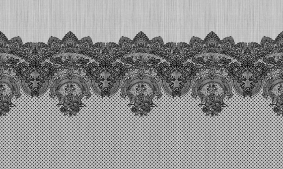 Ekskluzywny mural kwiaty koronki Flamenco I