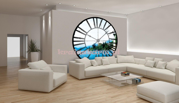 Fototapeta na flizelinie 620VEZ1 Widok przez zegar na jezioro