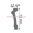 Listwa naścienna gładka LPC-05 244 x 7,3 x  2,3cm