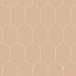 Modna tapeta 139203 łuki w stylu Art Deco brzoskwiniowy róż i biały