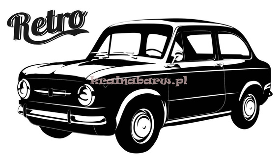 Naklejka na ścianę RETRO AUTO SPNB173TS