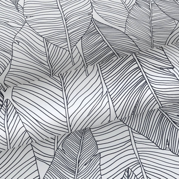 Tapeta 139011czarne liście na białym tle