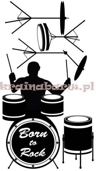 Naklejka na ścianę BORN TO ROCK SPNB452TS