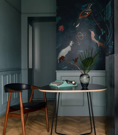 Tapeta Artystyczna Teal Blue Garden