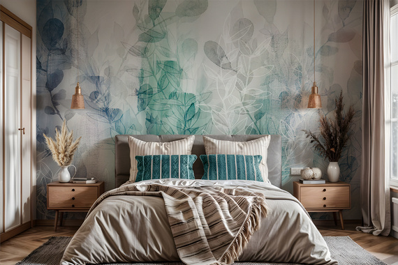 Fototapeta Lazurowe Liście