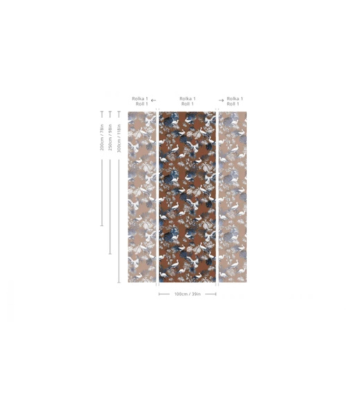 Tapeta Artystyczna Storks Red