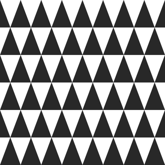 Tapeta 128845 trójkąty czarno białe
