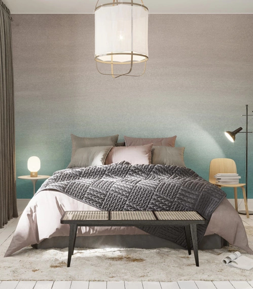 Tapeta Artystyczna Turquoise Fogg