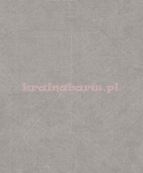 Nowoczesna tapeta duże geometryczne wzory  szarobeżowa 3D