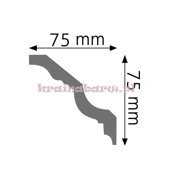 Listwa sufitowa zdobiona LGZ-11F Flex 235 x 7,5 x 7,5cm