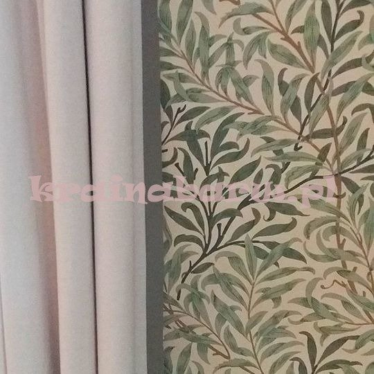 Stylowa tapeta z motywem wierzbowych listków w kolorze oliwkowym