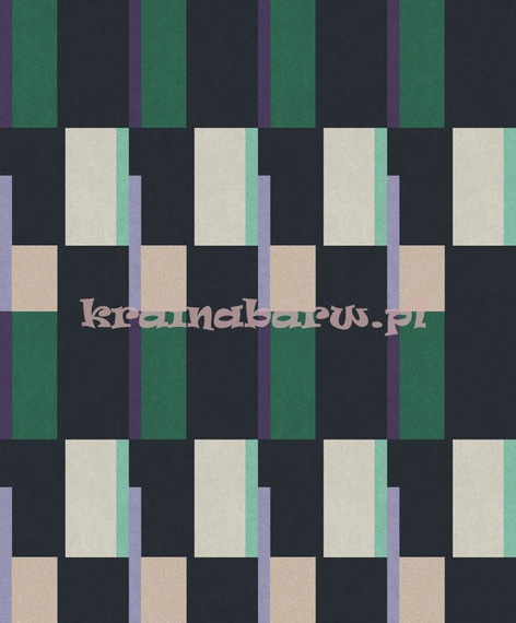 Nowoczesna tapeta geometryczna abstrakcja Prisma Teal