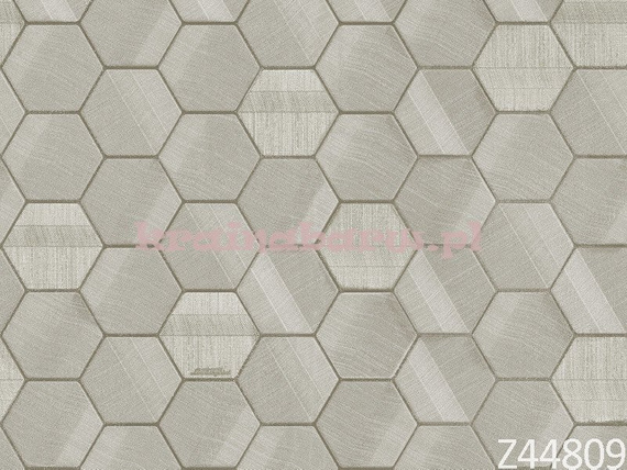 Lamborghini nowoczesna tapeta geometryczna heksagony w szaro srebrzysta